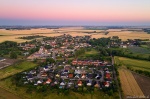 aerial, drone, brumby, sunset, summer, from above, germany, 2019, Rural Germany, photo