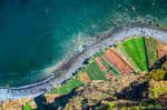 aerial, garden, cliff, coast, ocean, mountains, topdown, madeira, 2024, Portugal, photo