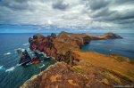 mountains, bay, coast, view, sea, ocean, boat, panorama, madeira, 2024, Portugal, photo