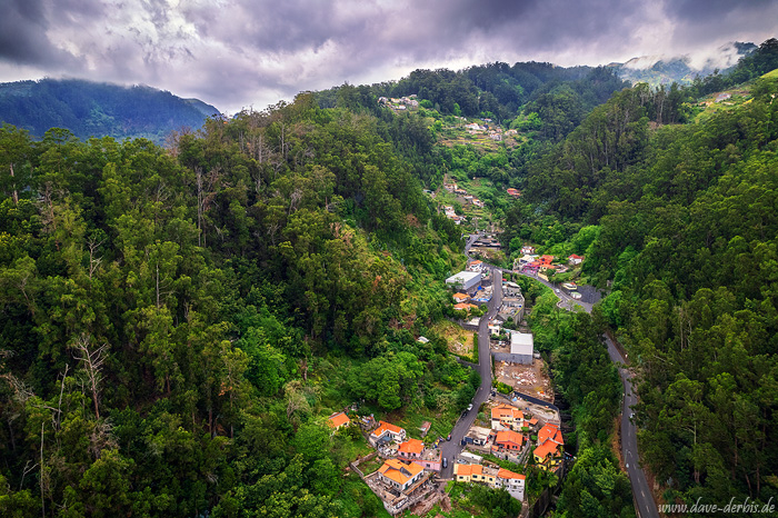 drone, volcanic, jungle, mountains, village, aerial, madeira, 2024, photo